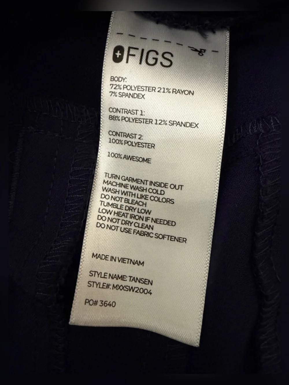 Figs Mens Tansen Jogger Navy Scrub Pants - L